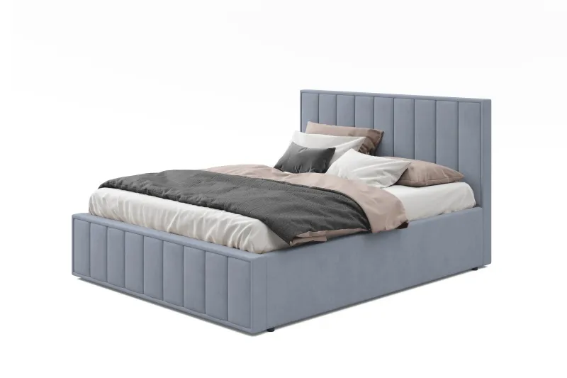 Кровать "Женева" 1600 СТАНДАРТ Вариант 4 Мора серый