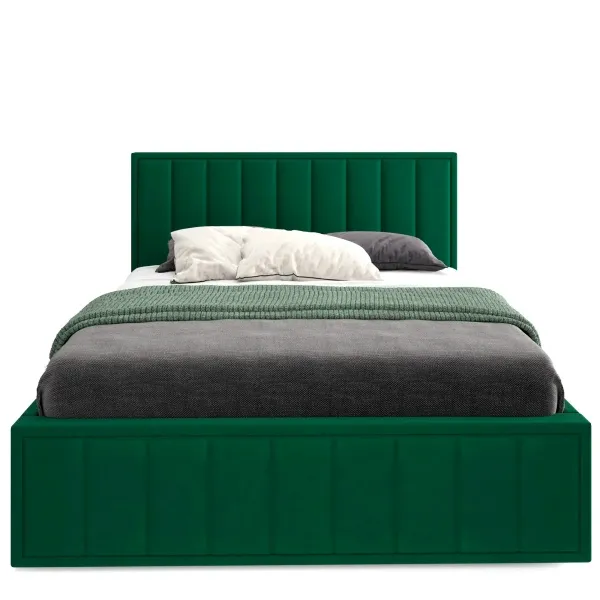 Кровать "Женева" 1800 СТАНДАРТ Вариант 1 Мора зеленый