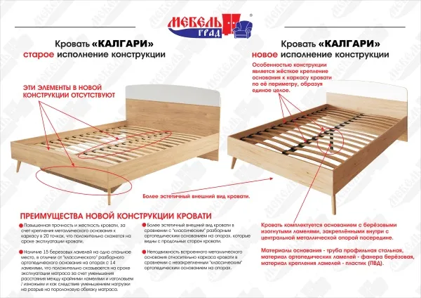 Кровать 1400 "Калгари" спальня