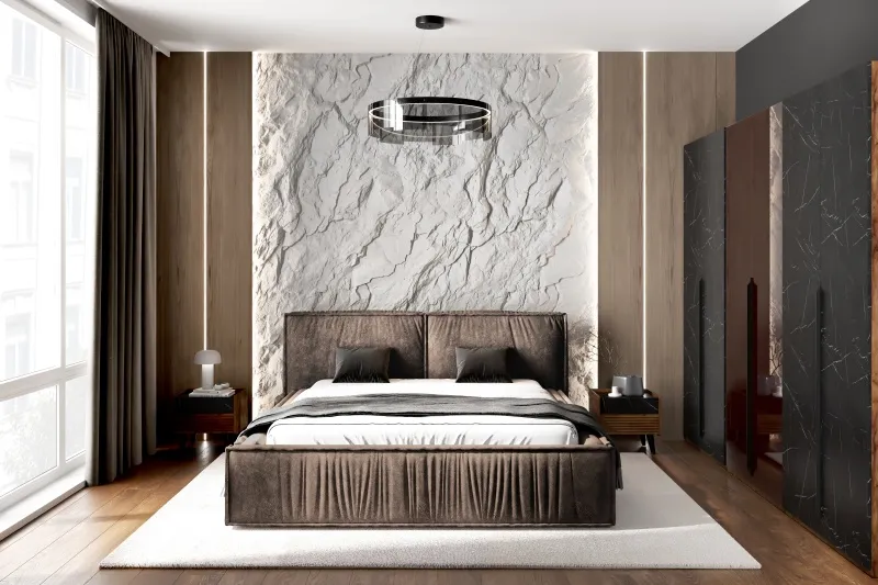 Кровать "Чикаго" 1400 СТАНДАРТ Вариант 2 Аликанте коричневый