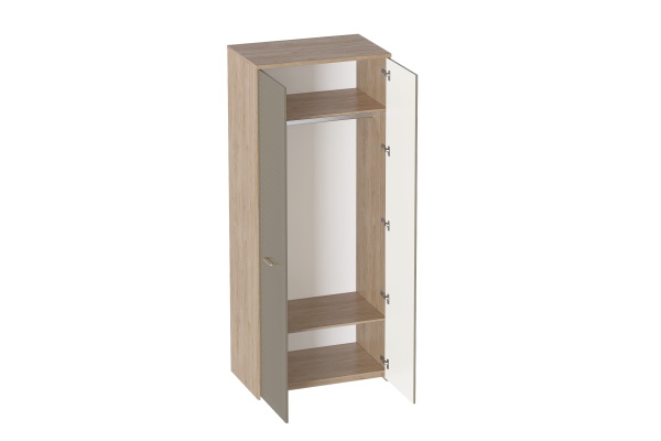 Шкаф двухдверный "Гавана" спальня Светло-серый